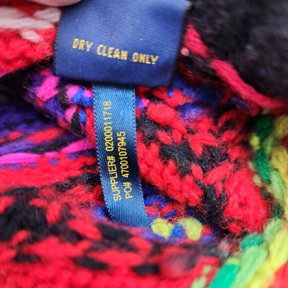 Polo Ralph Lauren Sweater Colorful Nordic Design Heavier Weight Women's Size M - Picture 10 of 10